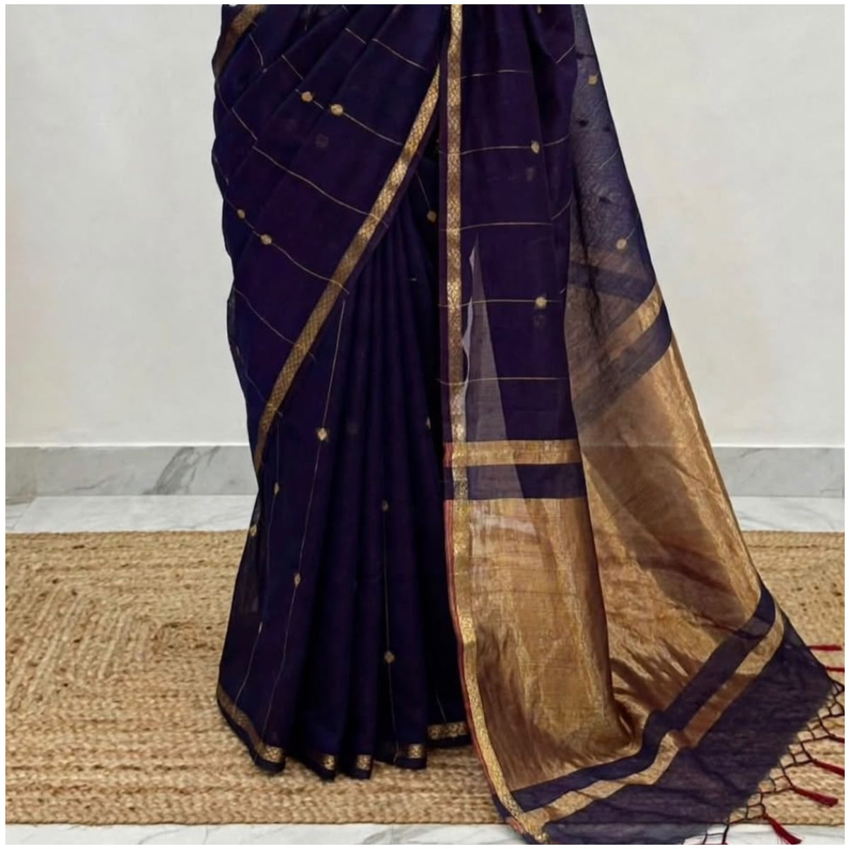 Violet Maheshwari Cotton Saree